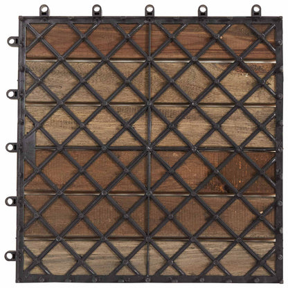 Decking Tile 10 pcs Grey 11.81 x 11.81 in Acacia Hardwood