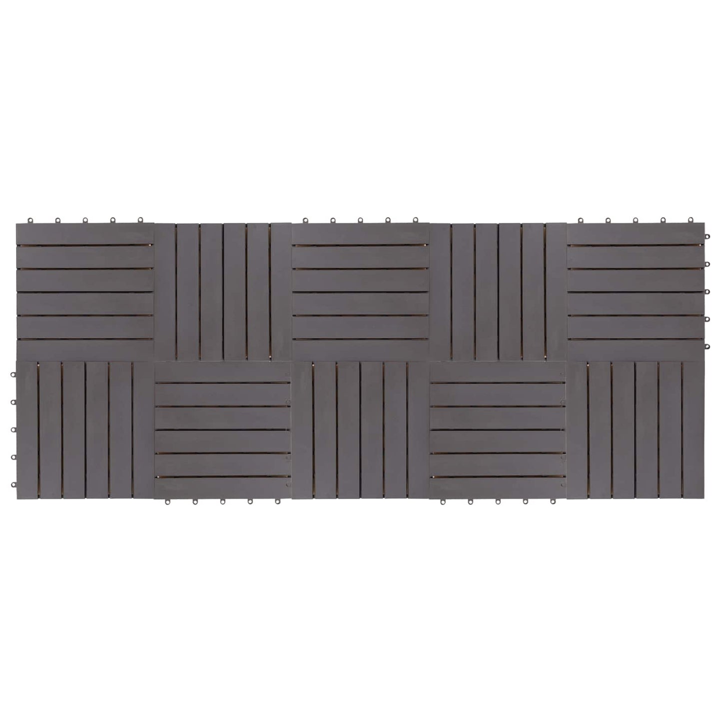 Decking Tile 10 pcs Grey 11.81 x 11.81 in Acacia Hardwood