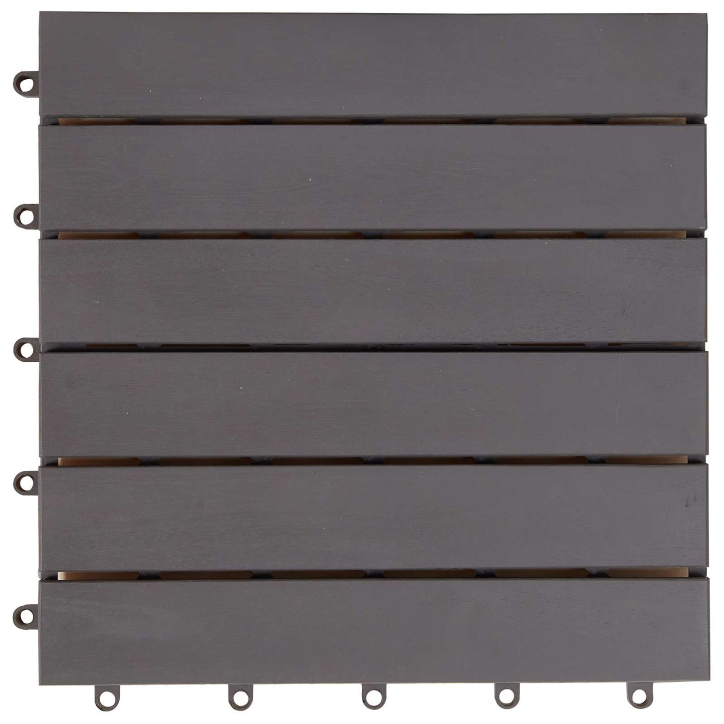 Decking Tile 10 pcs Grey 11.81 x 11.81 in Acacia Hardwood