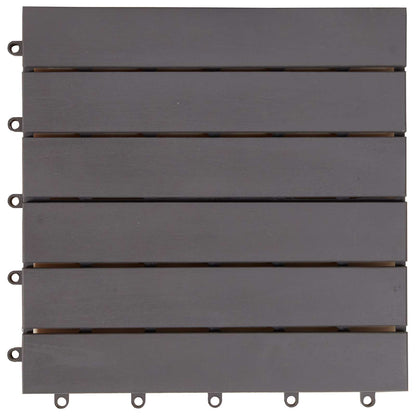 Decking Tile 10 pcs Grey 11.81 x 11.81 in Acacia Hardwood