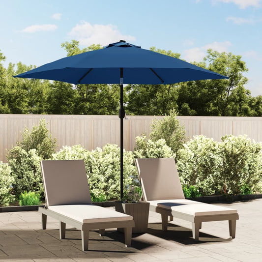 Garden Parasol | Azure | Polyester | Large | Adjustable Armrests