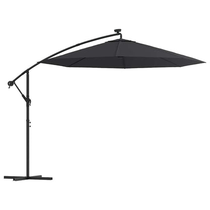 Cantilever Garden Parasol | Black | Polyester fabric, steel pole | Large