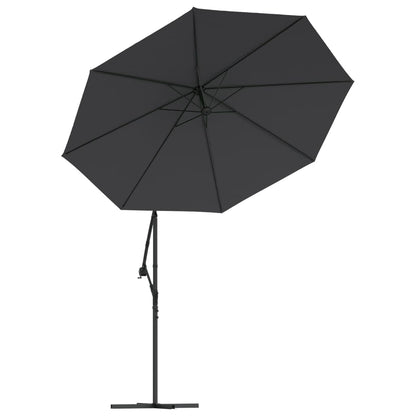 Cantilever Garden Parasol | Black | Polyester fabric, steel pole | Large