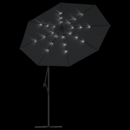 Cantilever Garden Parasol | Black | Polyester fabric, steel pole | Large