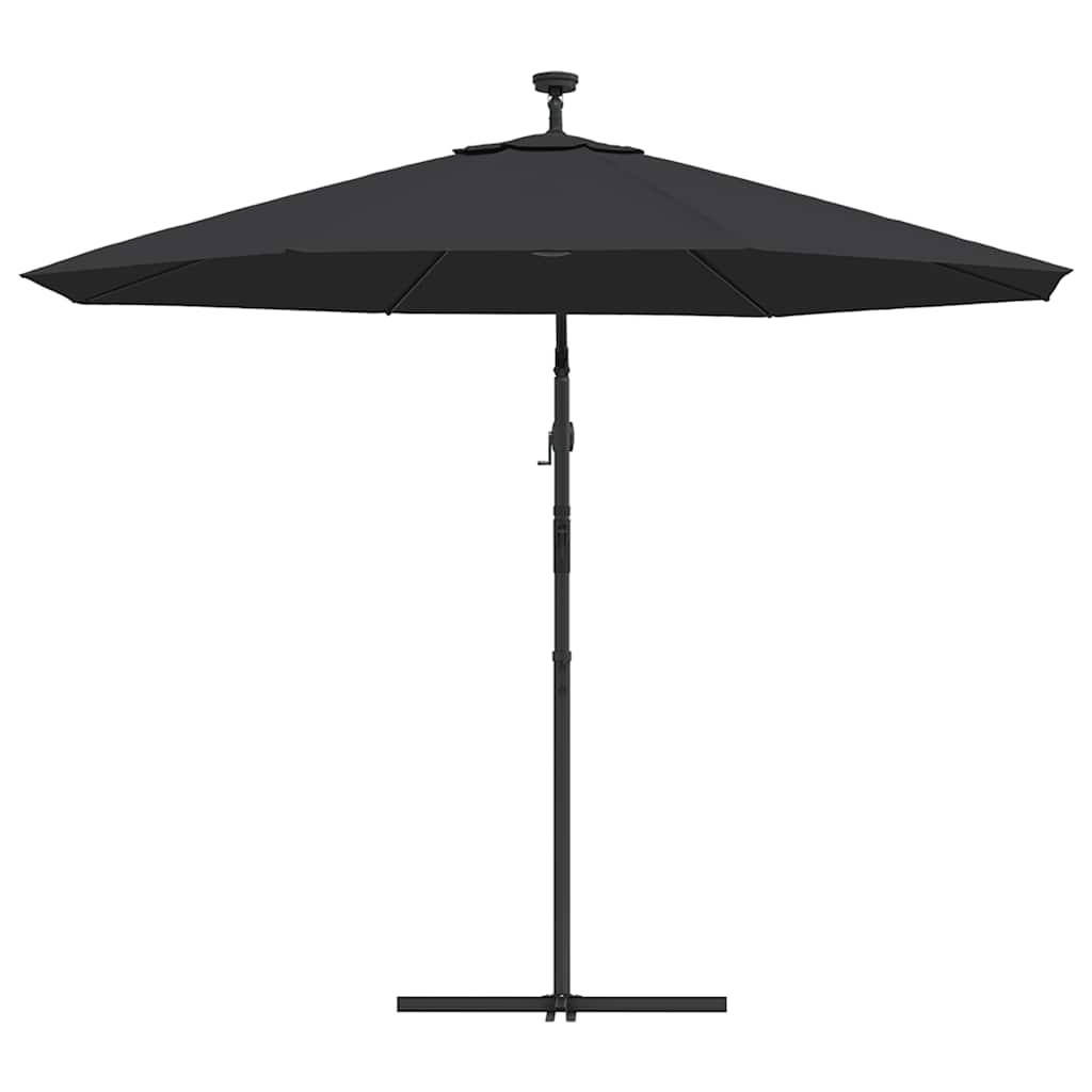 Cantilever Garden Parasol | Black | Polyester fabric, steel pole | Large