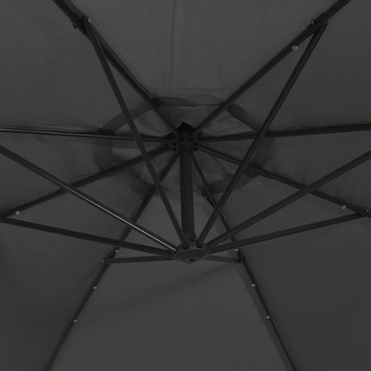 Cantilever Garden Parasol | Black | Polyester fabric, steel pole | Large