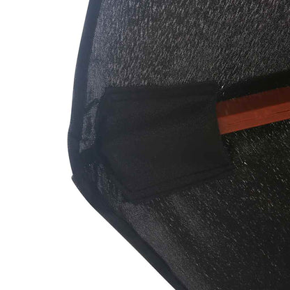 Garden Parasol | Black | Bamboo, hardwood, polyester | Large | Foldable