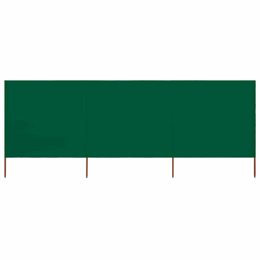3-panel Wind Screen Fabric 400x80 cm Green