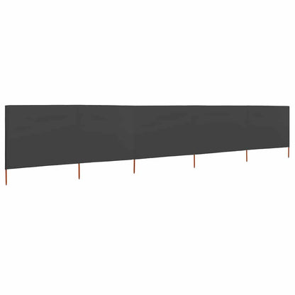 5-panel Wind Screen Fabric 600x160 cm Anthracite