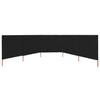 5-panel Wind Screen Fabric 600x160 cm Black