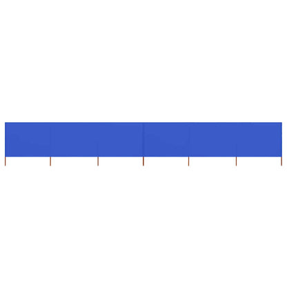 6-panel Wind Screen Fabric 800x80 cm Azure Blue