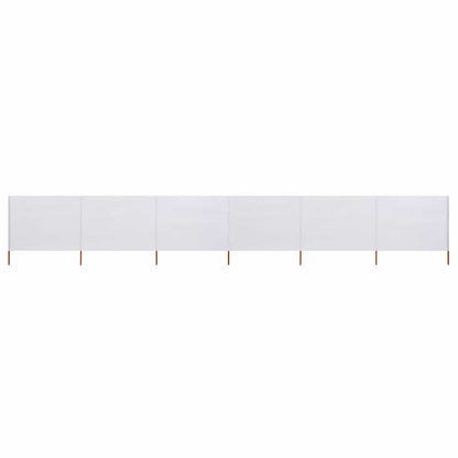 6-panel Wind Screen Fabric 800x160 cm Sand White