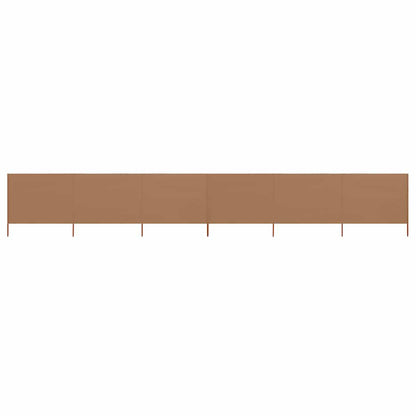 6-panel Wind Screen Fabric 800x160 cm Taupe
