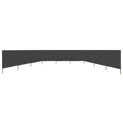 9-panel Wind Screen Fabric 1200x80 cm Anthracite