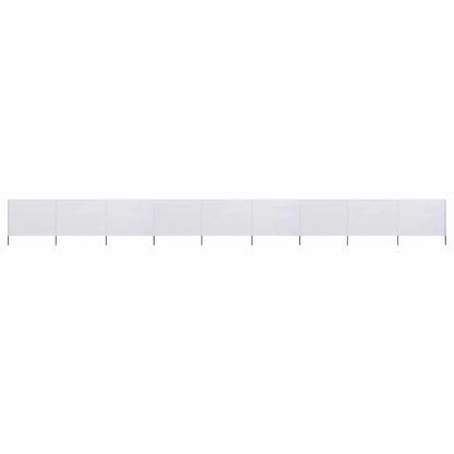 9-panel Wind Screen Fabric 1200x120 cm Sand White