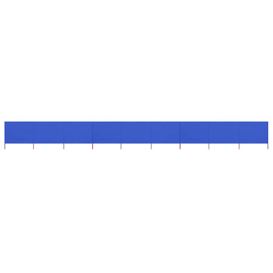9-panel Wind Screen Fabric 1200x120 cm Azure Blue