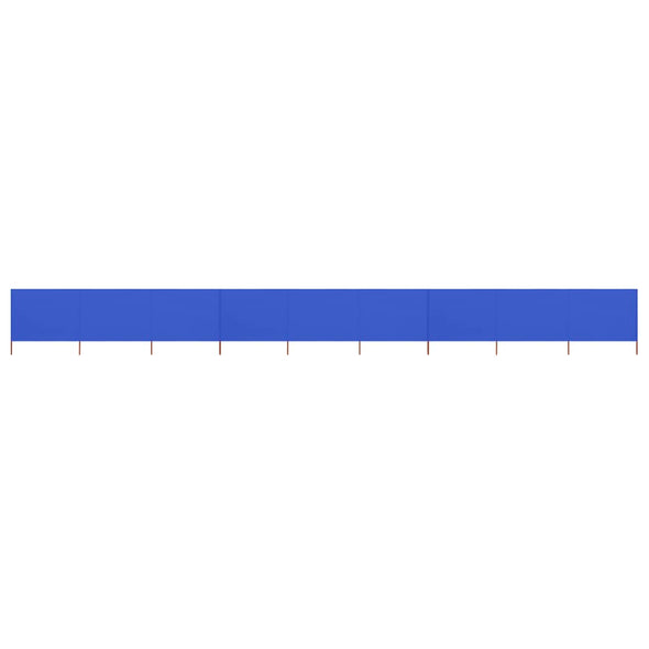 9-panel Wind Screen Fabric 1200x120 cm Azure Blue