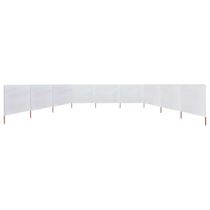 9-panel Wind Screen Fabric 1200x160 cm Sand White