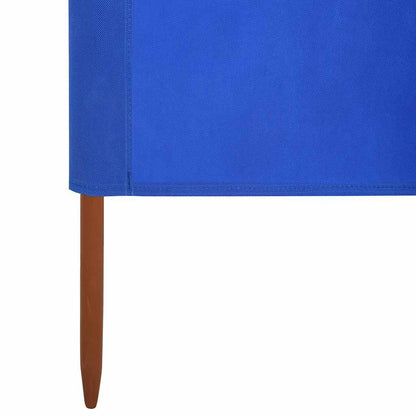 9-panel Wind Screen Fabric 1200x160 cm Azure Blue