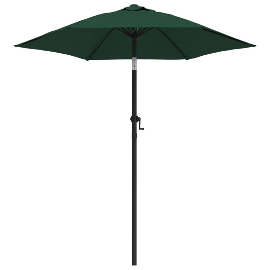 Garden Parasol | Green and dark grey | Polyester and Aluminium