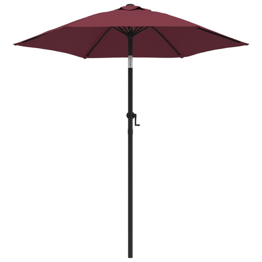 Garden Parasol | Burgundy and dark grey | 100% polyester, aluminium