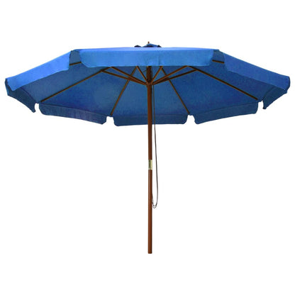Garden Parasol Azure Polyester, Laminated bamboo, Hardwood Large