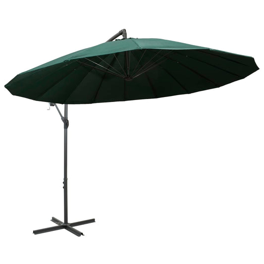 Hanging Garden Parasol Green 3 m Aluminium Pole