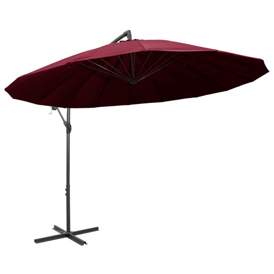 Hanging Garden Parasol Burgundy 3 m Aluminium Pole