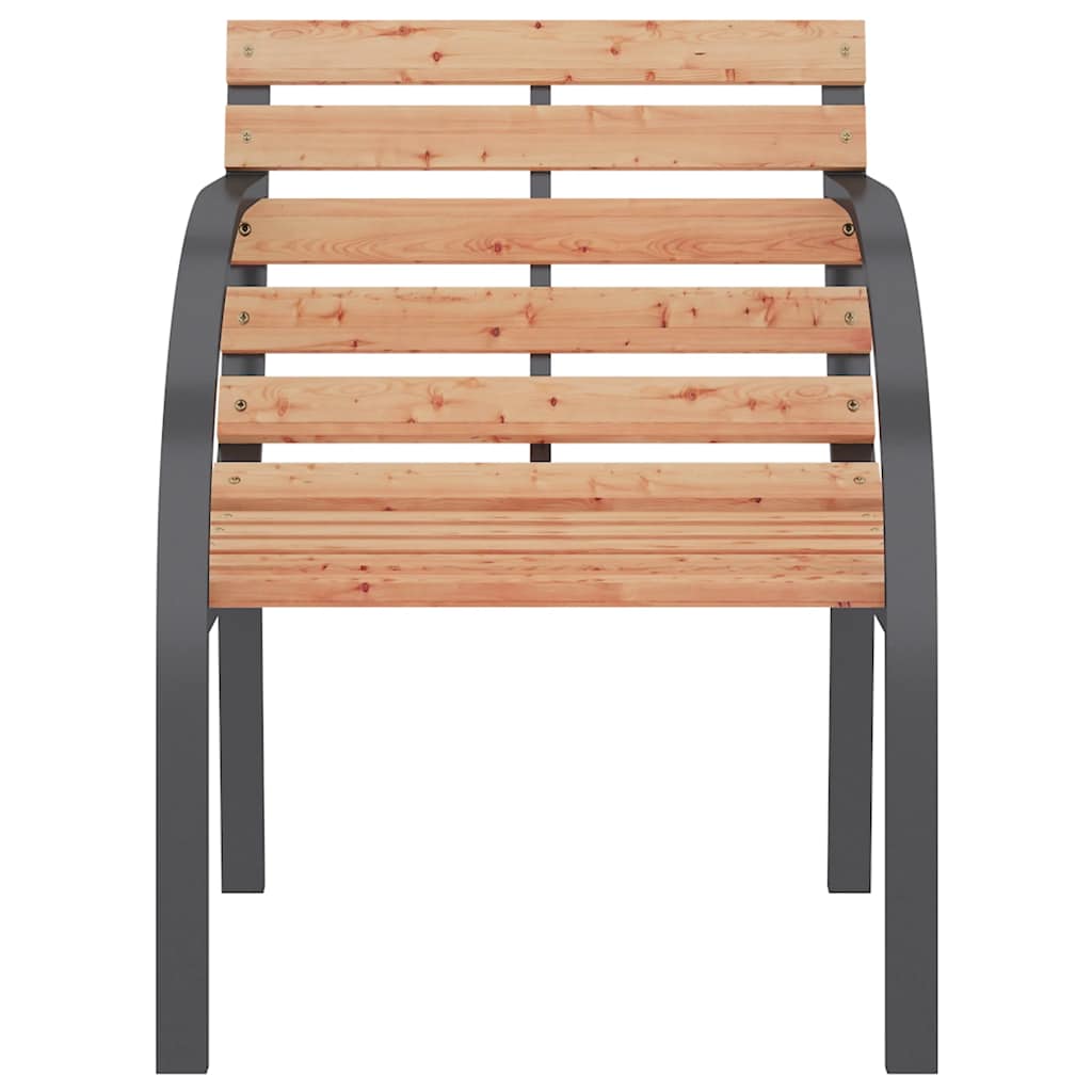 vidaXL Garden Chair Set of 2 Brown Wood seat and backrest, steel frame