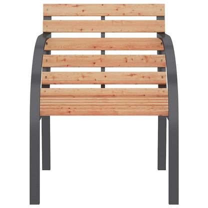 vidaXL Garden Chair Set of 2 Brown Wood seat and backrest, steel frame