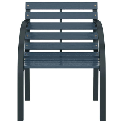 Garden Chairs 2 pcs Grey Wood