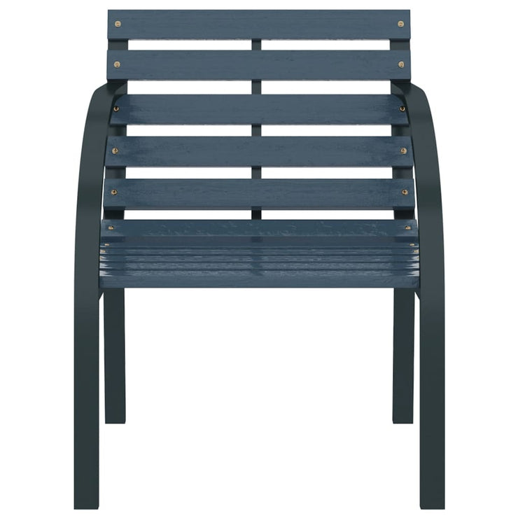 Garden Chairs 2 pcs Grey Wood