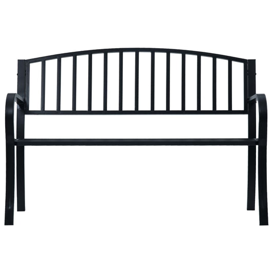 Garden Bench 125 cm Black Steel