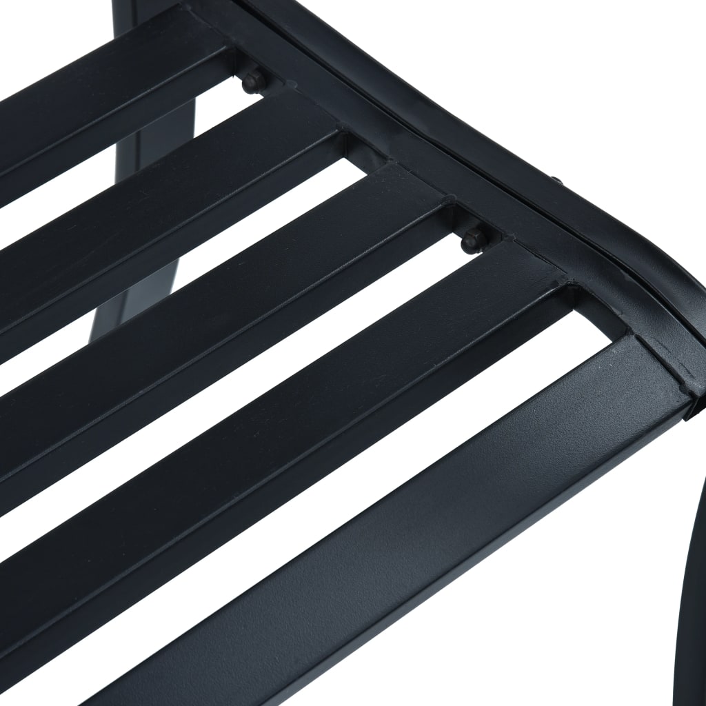 Garden Bench 125 cm Black Steel