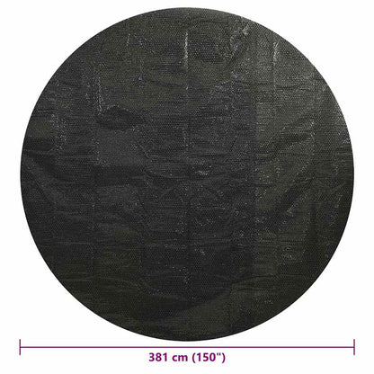 92156 vidaXL Pool Cover Black 381 cm PE