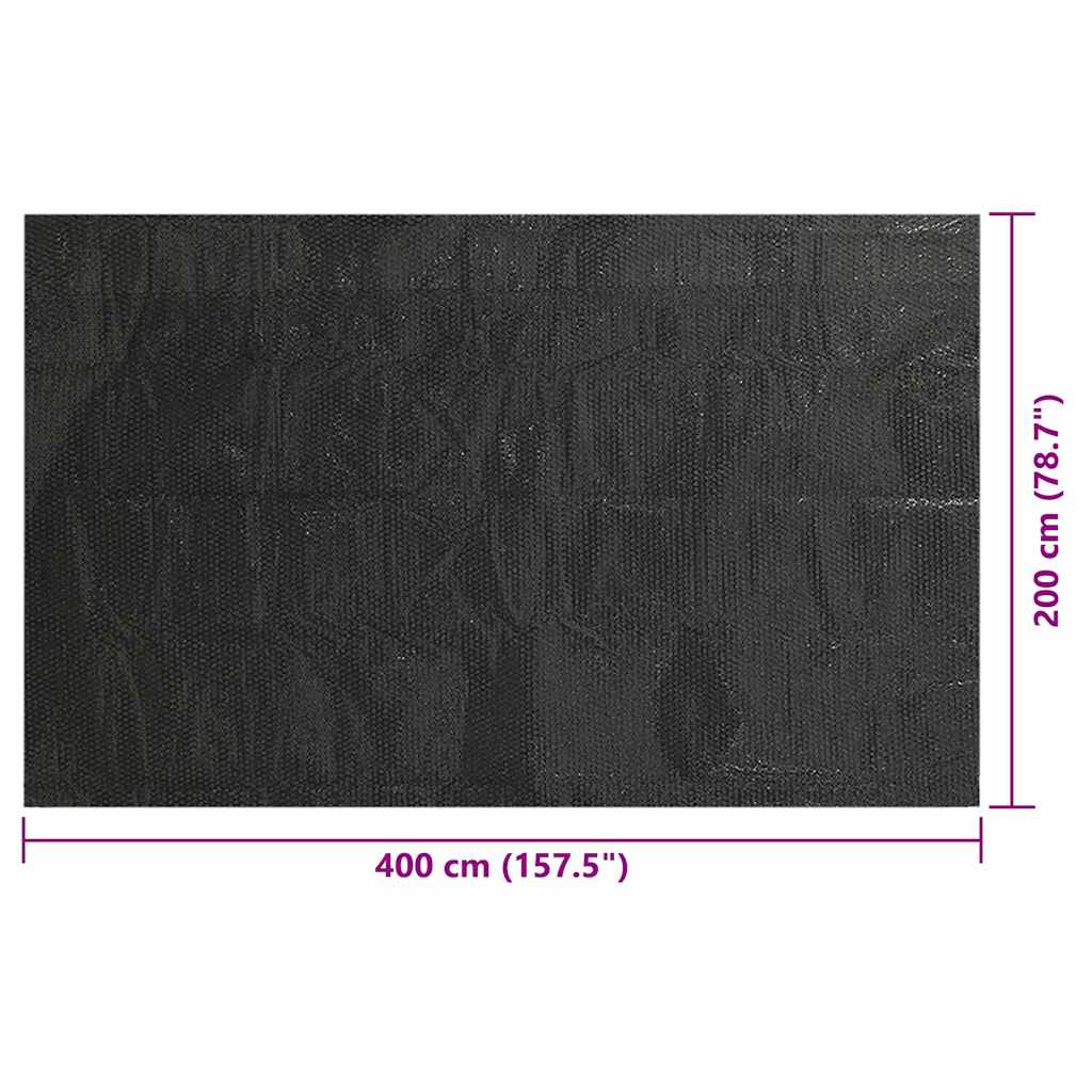 Pool Cover Black 157.5"x78.7" PE