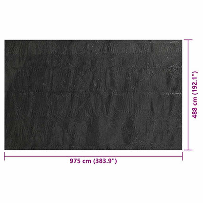 Pool Cover Black 975x488 cm PE