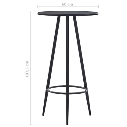 Bar Table Black 60x107.5 cm MDF