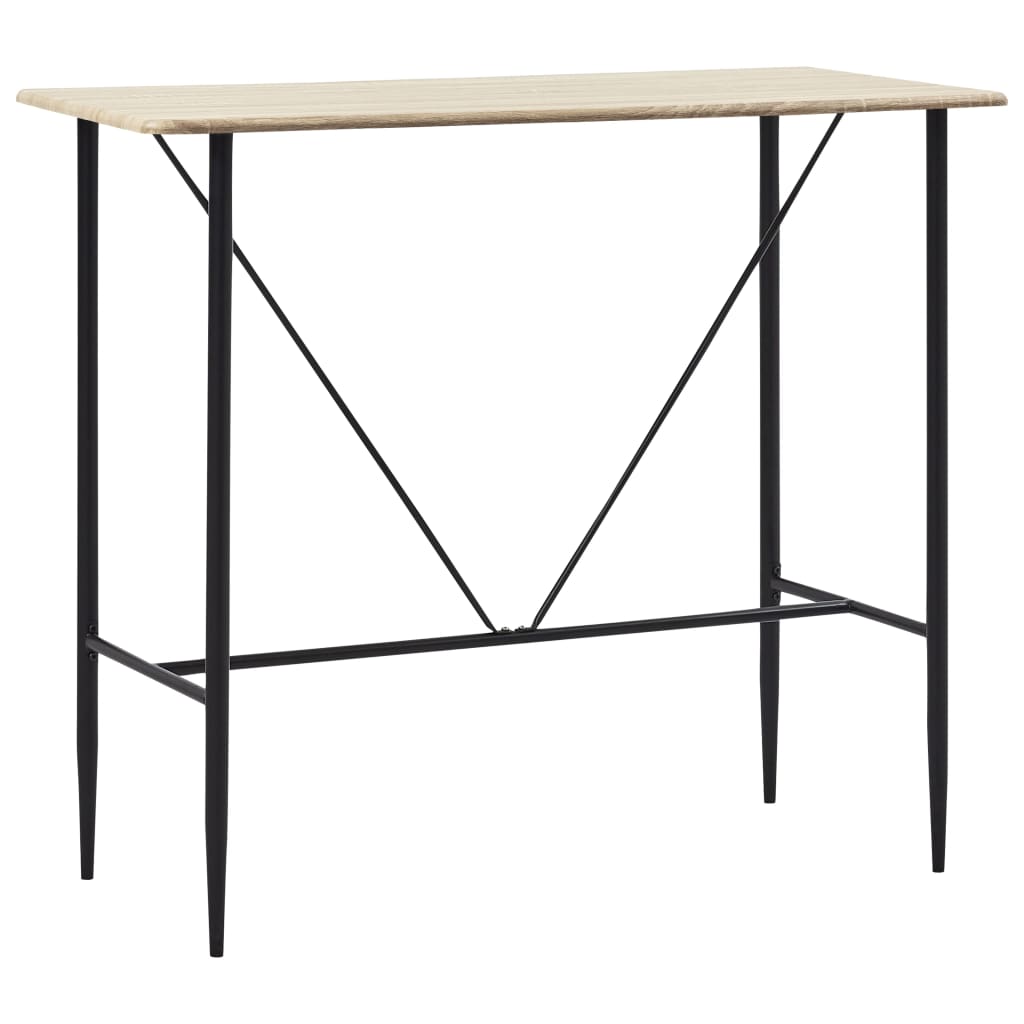 Bar Table Oak 120x60x110 cm MDF