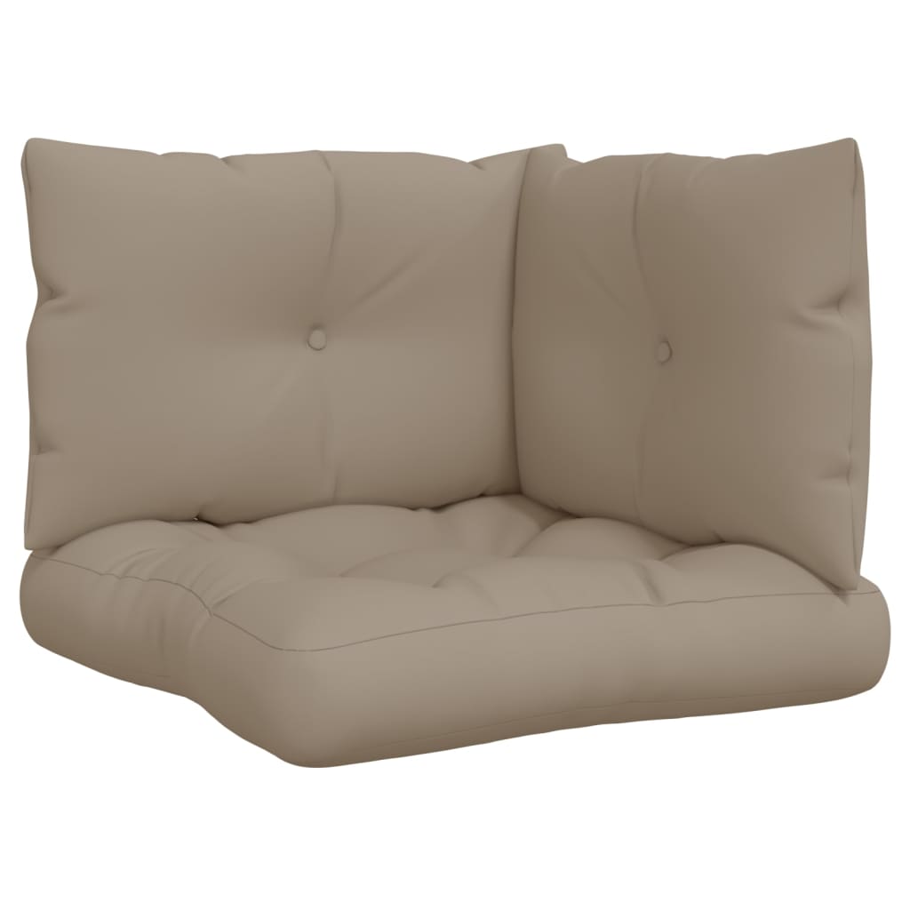 Pallet Cushions 3 pcs Taupe Fabric
