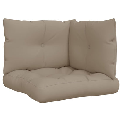 Pallet Cushions 3 pcs Taupe Fabric