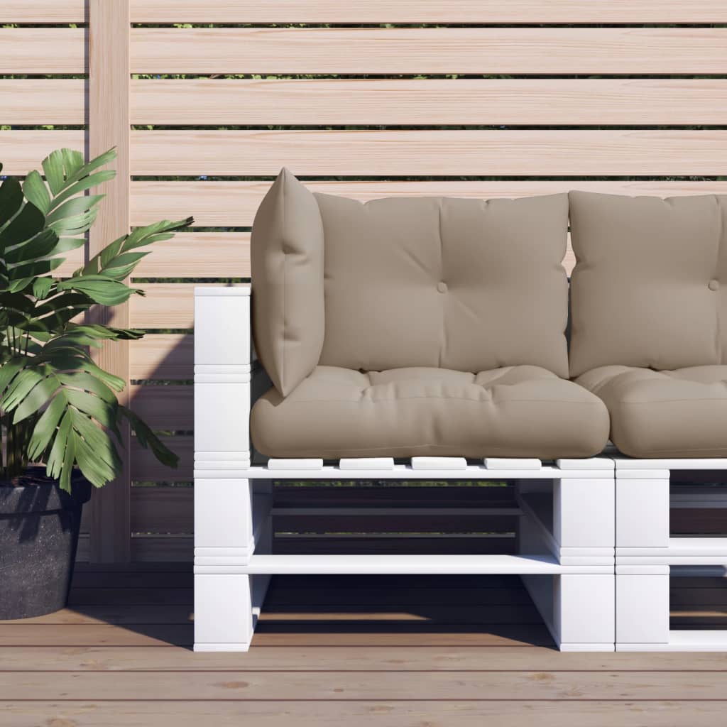 Pallet Cushions 3 pcs Taupe Fabric