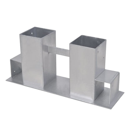 278714 vidaXL Firewood Stacking Aids 8 pcs Steel Silver (2x41925)