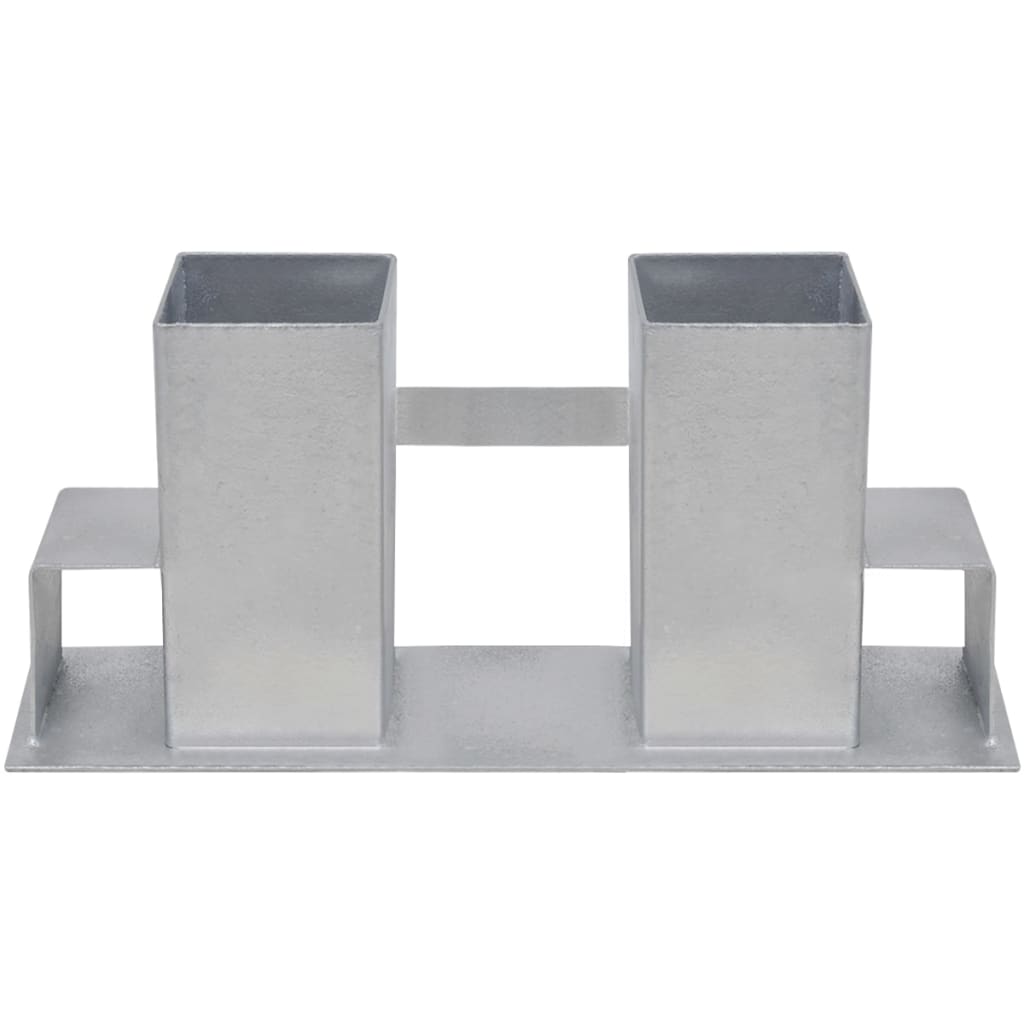 278714 vidaXL Firewood Stacking Aids 8 pcs Steel Silver (2x41925)