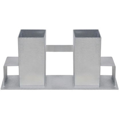 278714 vidaXL Firewood Stacking Aids 8 pcs Steel Silver (2x41925)