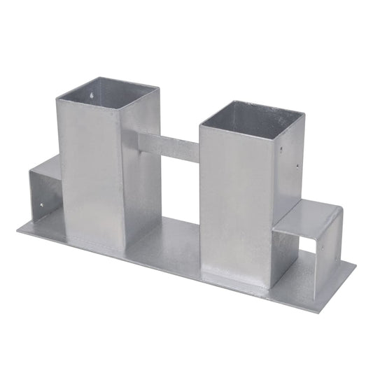 278715 vidaXL Firewood Stacking Aids 12 pcs Steel Silver (3x41925)