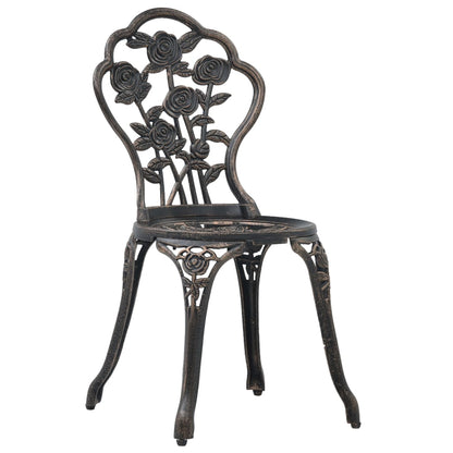 Bistro Chair | Set of 2 | Bronze | Cast aluminium | Regular | Durable