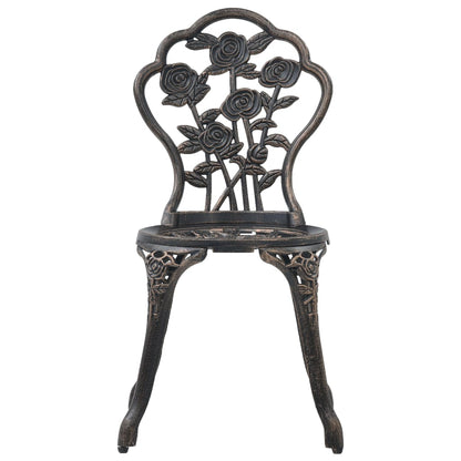Bistro Chair | Set of 2 | Bronze | Cast aluminium | Regular | Durable