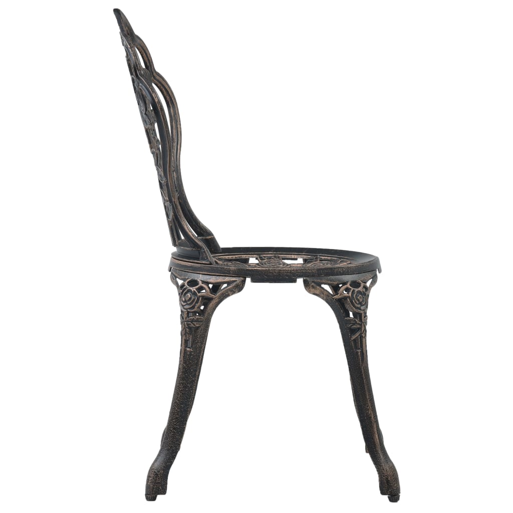 Bistro Chair | Set of 2 | Bronze | Cast aluminium | Regular | Durable