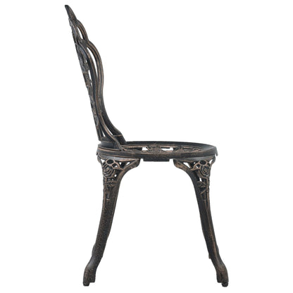 Bistro Chair | Set of 2 | Bronze | Cast aluminium | Regular | Durable